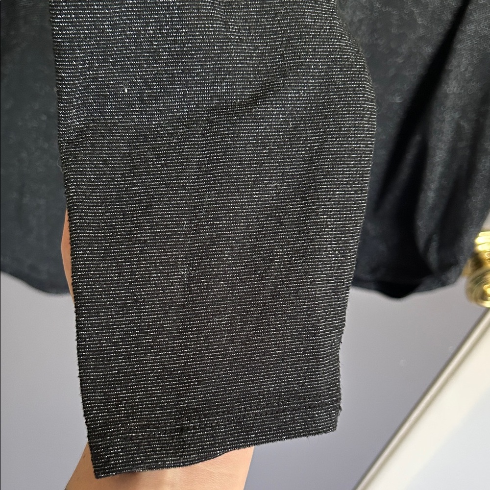 Colsie Black Shimmery V-Neck Pajama Romper XL - Picture 4 of 12